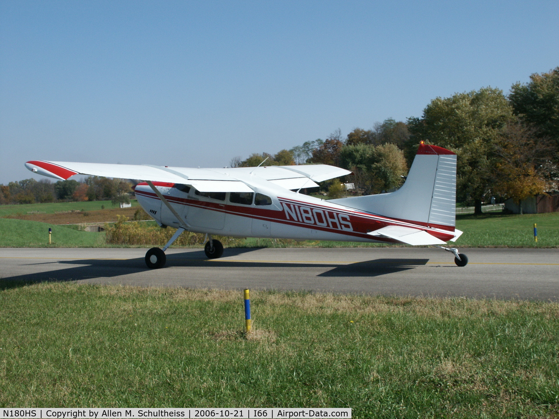 N180HS, 1975 Cessna 180J C/N 18052597, Van Jones II getting ready for takeoff