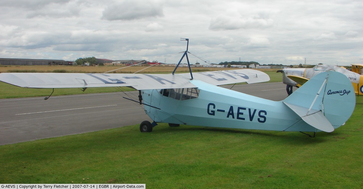 G-AEVS, 1937 Aeronca 100 C/N AB114, Aeronca 100