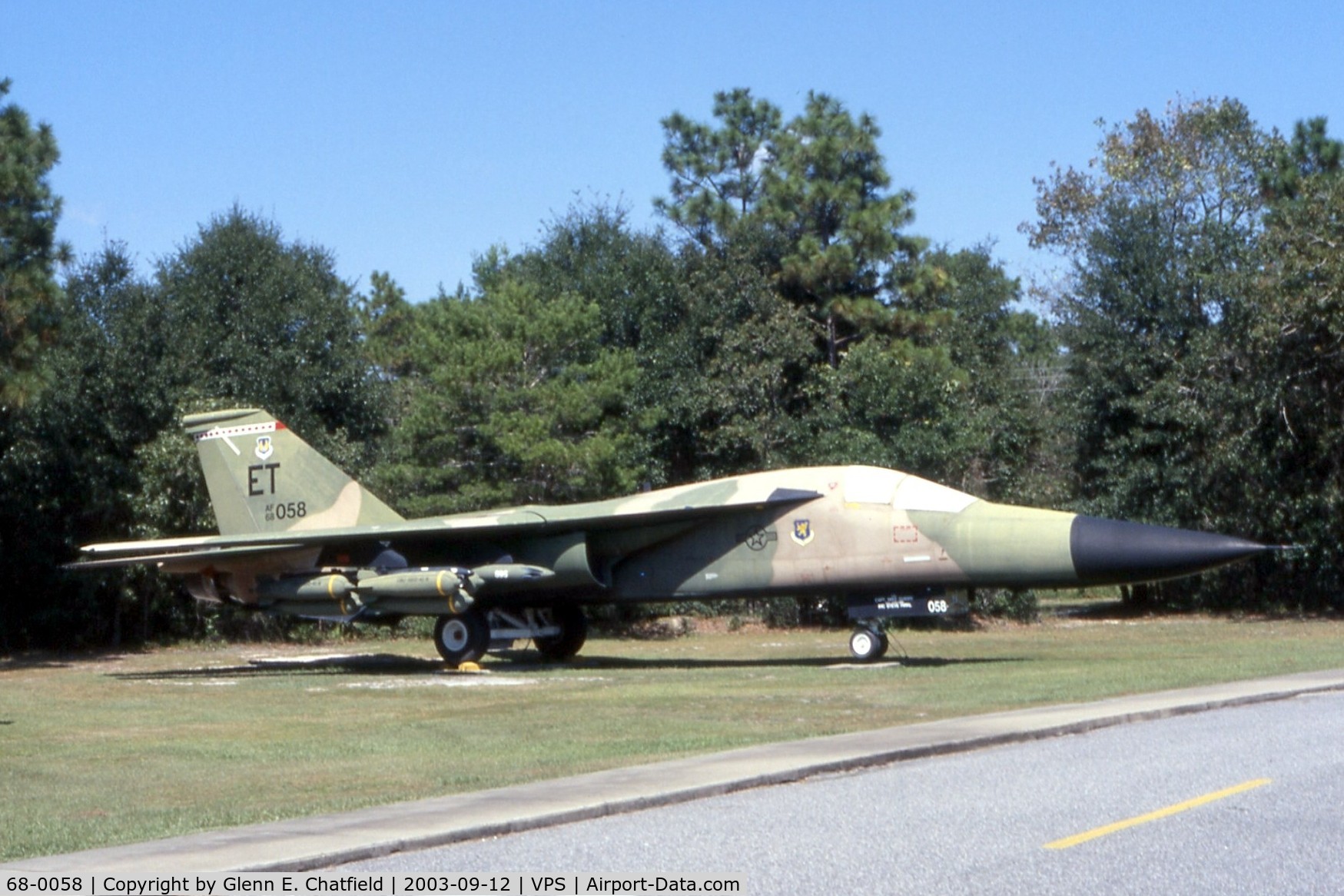 68-0058, 1968 General Dynamics F-111E Aardvark C/N A1-227, F-111E at the U.S. Air Force Armament Museum