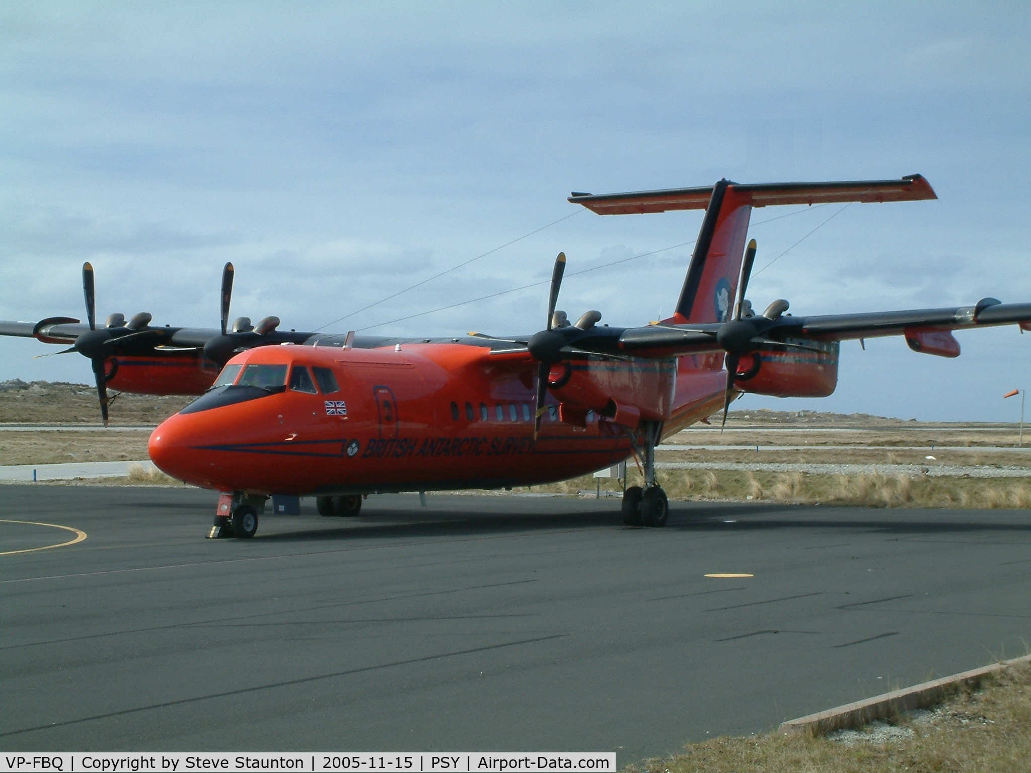 VP-FBQ, 1985 De Havilland Canada DHC-7-110 Dash 7 C/N 111, Taken at Stanley Airport, Falkland Islands
