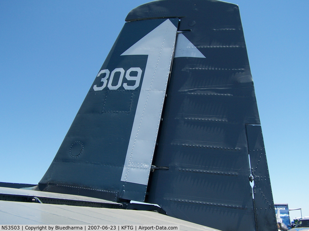 N53503, 1945 Grumman TBM-3E Avenger C/N 53503, Port side Tail Detail