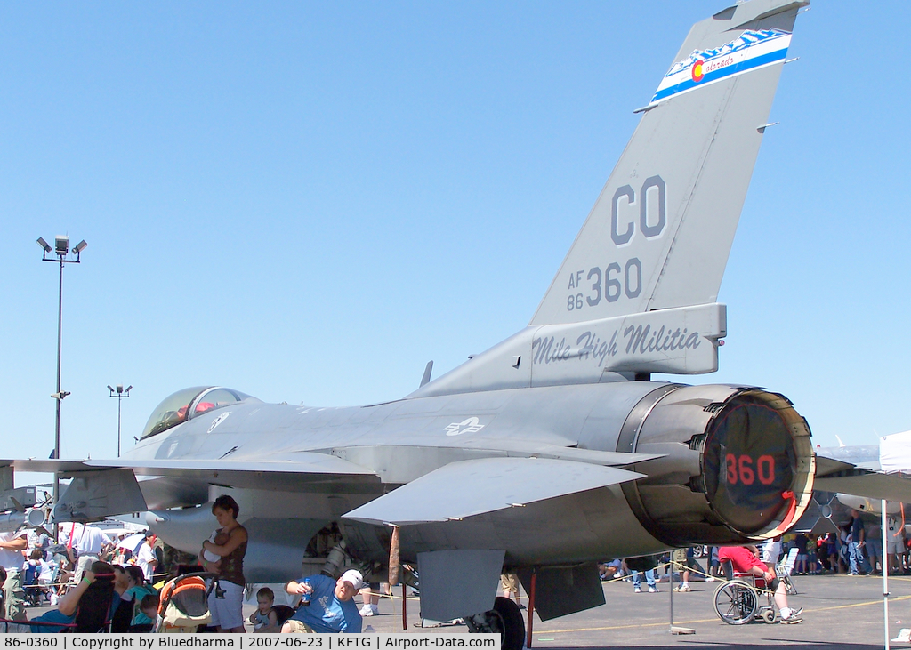 86-0360, 1986 General Dynamics F-16C Fighting Falcon C/N 5C-466, Port Side Back