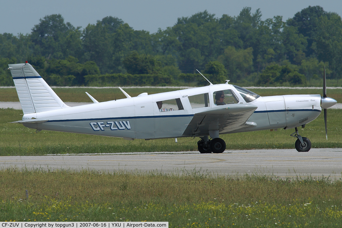 CF-ZUV, 1967 Piper PA-32-300 Cherokee Six C/N 32-40193, Turning onto Alpha from Golf.
