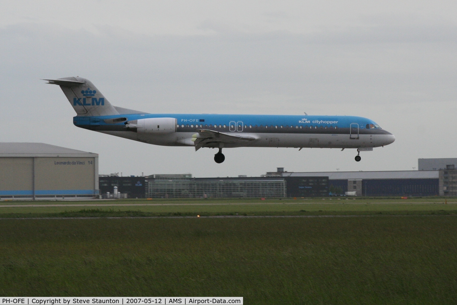 PH-OFE, 1989 Fokker 100 (F-28-0100) C/N 11260, Taken on a gloomy evening @ Schipol