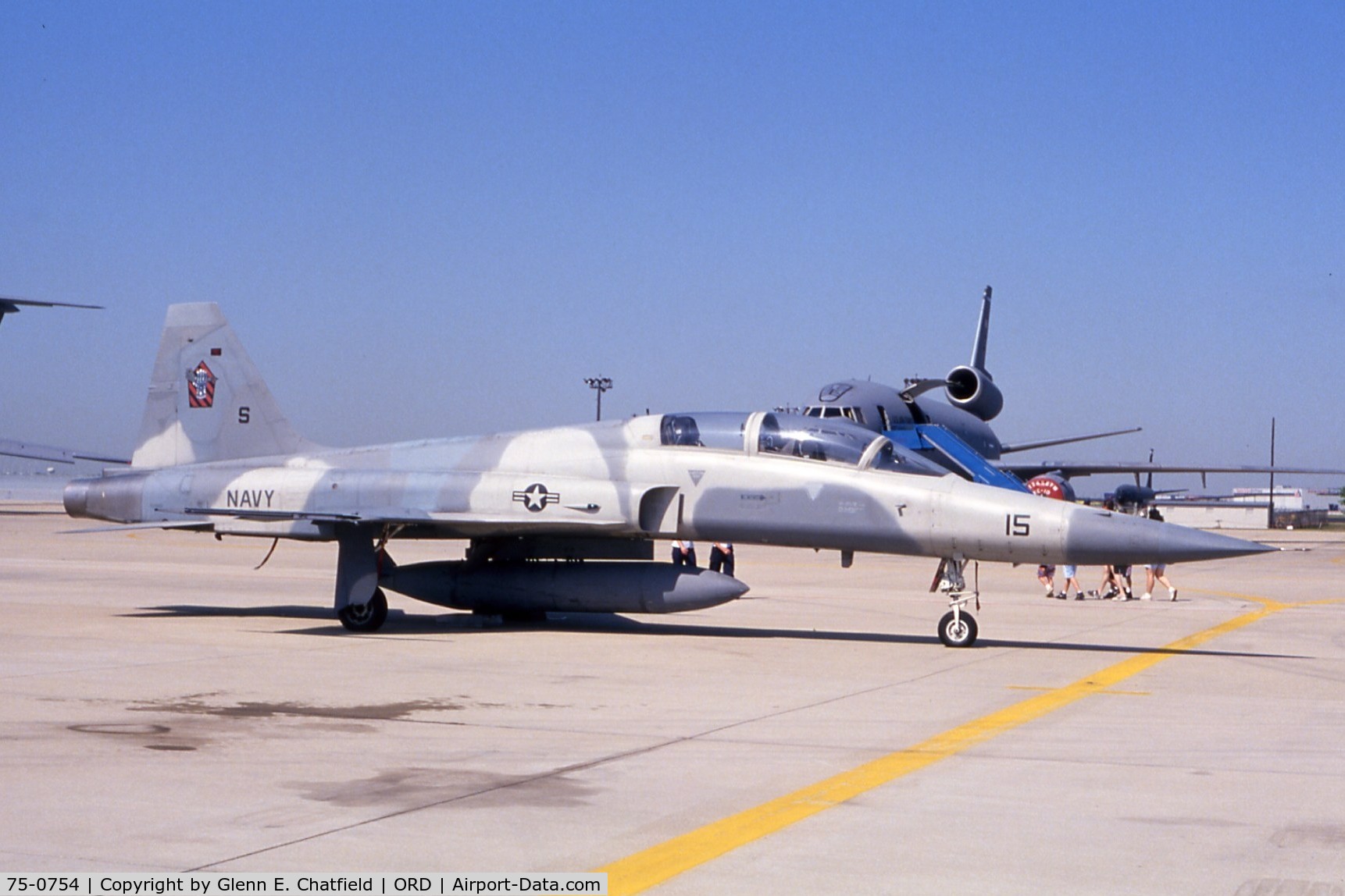 75-0754, 1975 Northrop F-5F Tiger II C/N W.1007, F-5F at the ANG/AFR open house.  Navy Bu.No. 160965