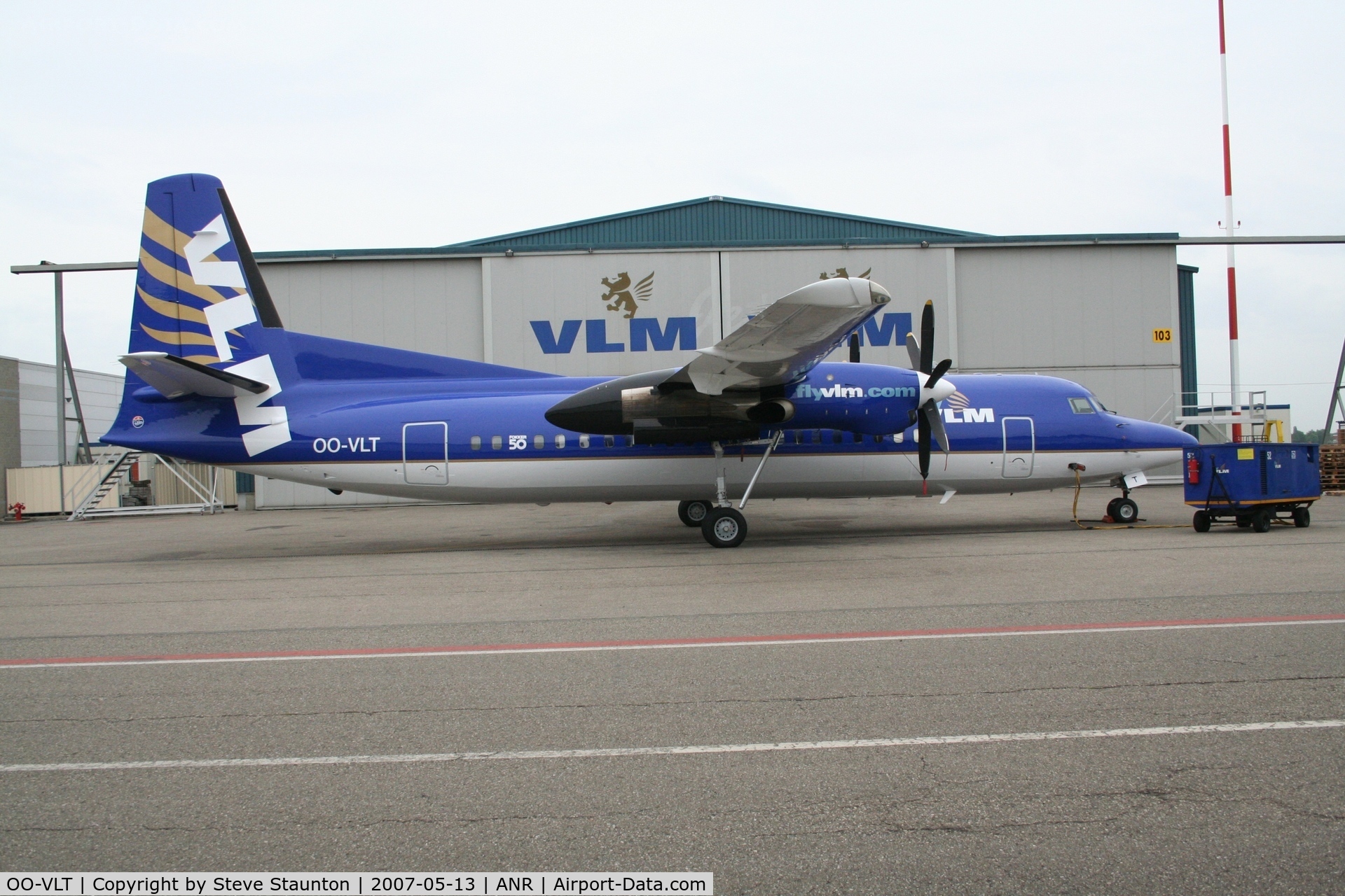 OO-VLT, 1991 Fokker 50 C/N 20237, Taken on an Aeroprint tour @ Antwerp