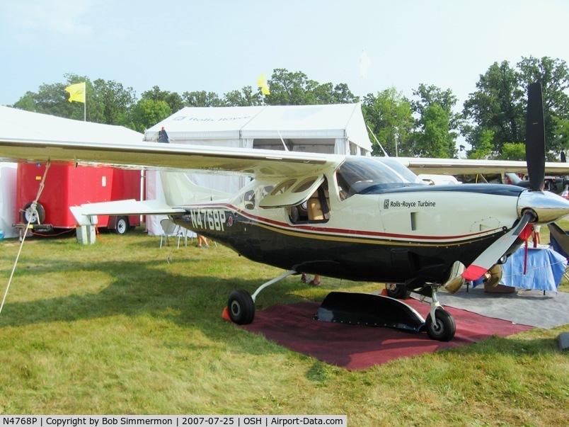 N4768P, 1978 Cessna P210N Pressurised Centurion C/N P21000101, Airventure '07.  Roll Royce turbine powered P210