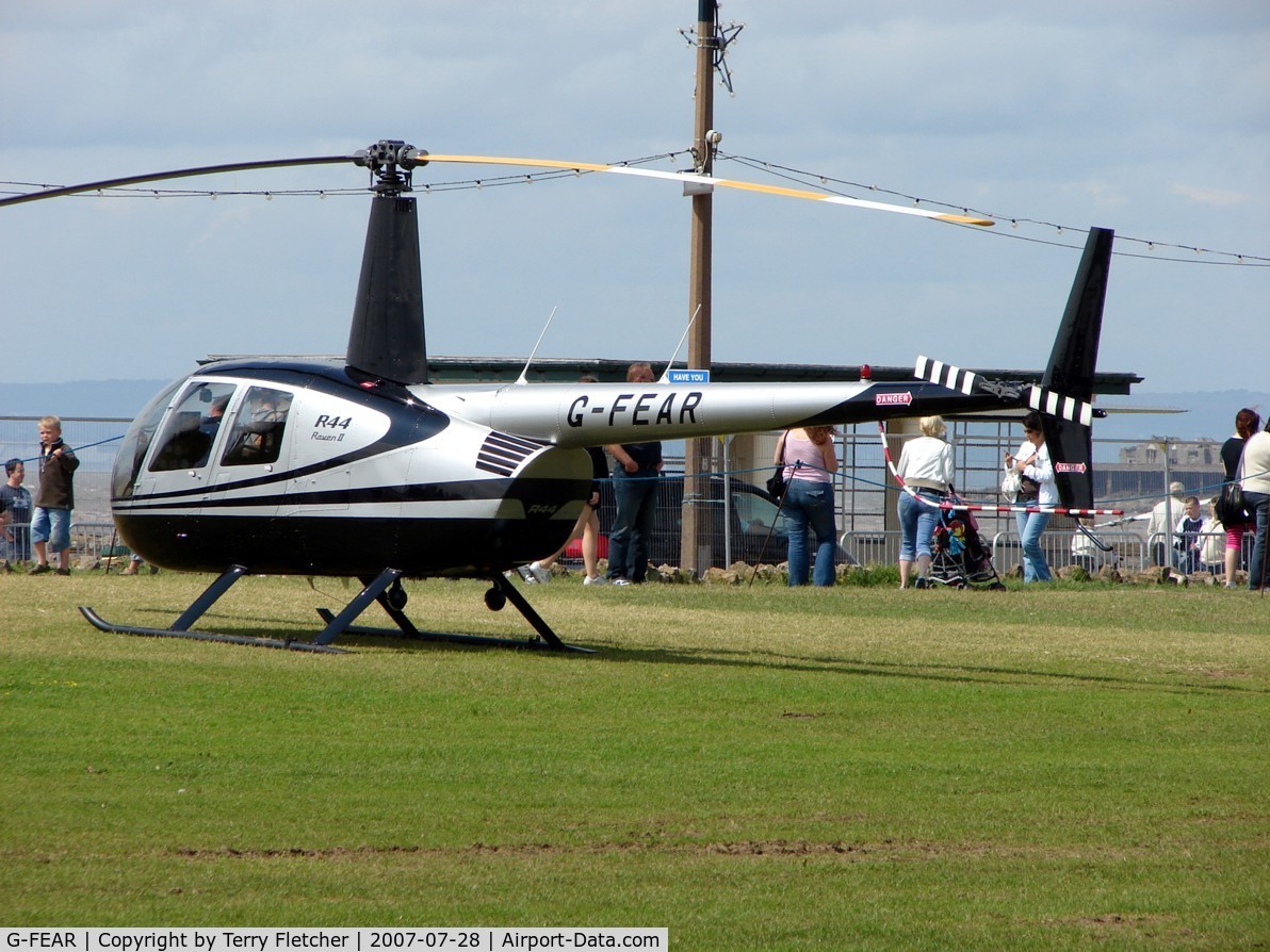 G-FEAR, 2007 Robinson R44 Raven II C/N 11610, at Helidays 2007 at Weston-Super-Mare , UK