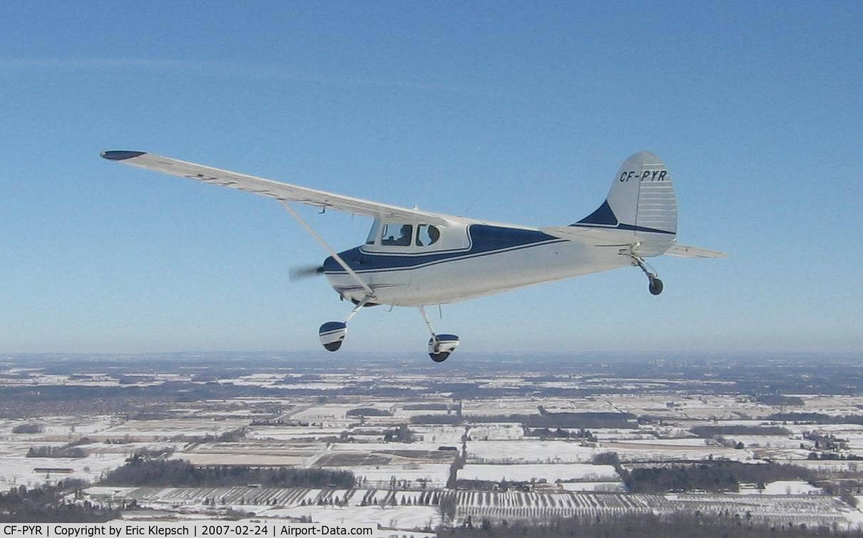 CF-PYR, 1954 Cessna 170B C/N 26387, CF-PYR in flight