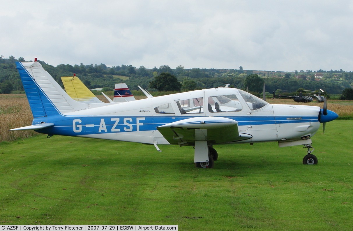 G-AZSF, 1972 Piper PA-28R-200-2 Cherokee Arrow II C/N 28R-7235048, early Sunday morning at Wellesborne Mountford