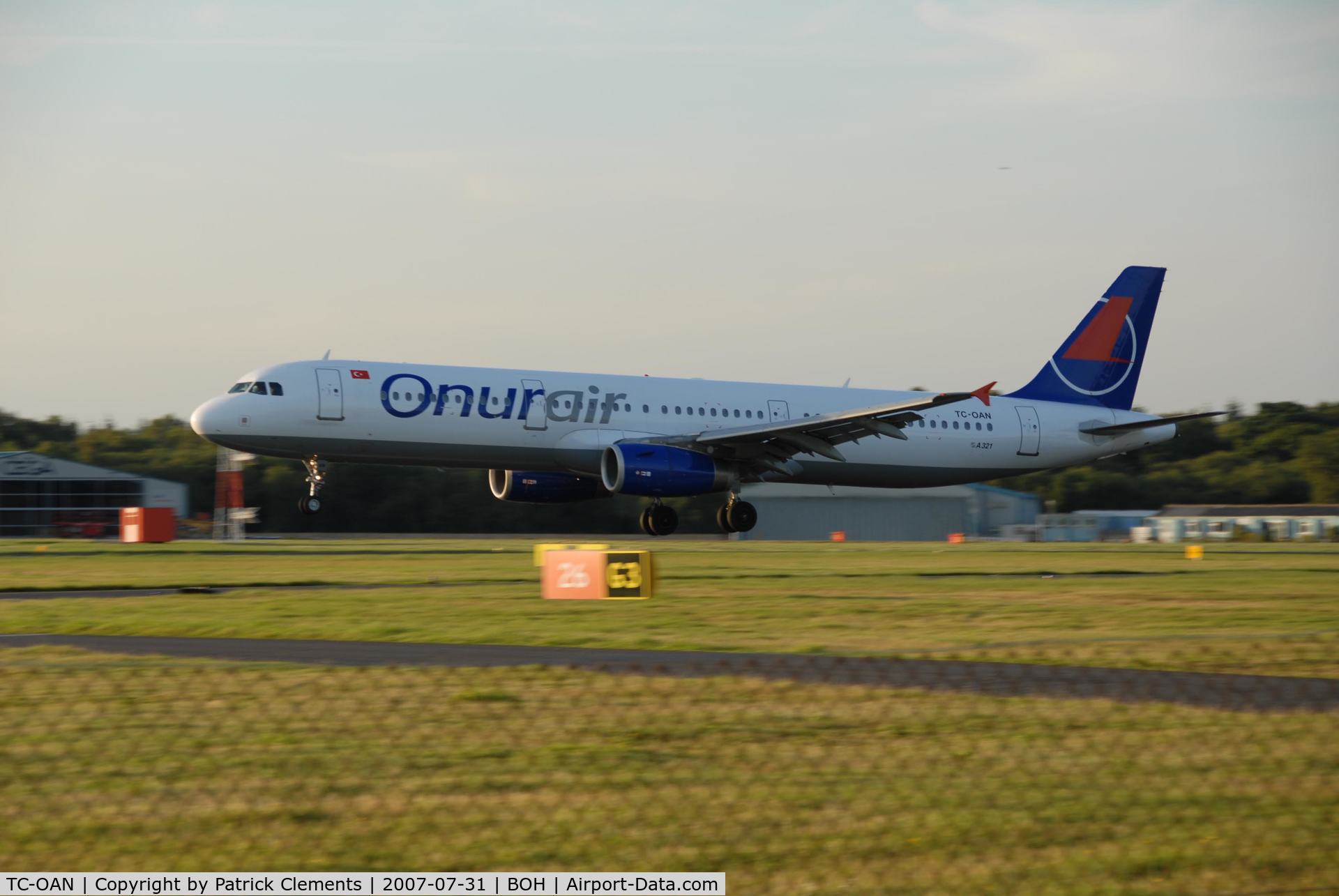TC-OAN, 2001 Airbus A321-231 C/N 1421, ONURAIR 2nd WEEK INTO BOH