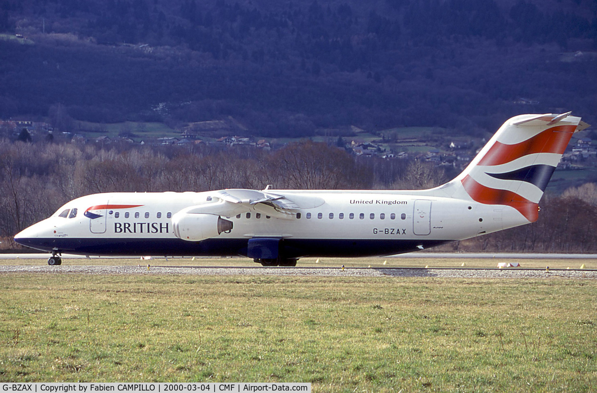 G-BZAX, 1999 British Aerospace Avro 146-RJ100 C/N E3356, British Airways CityFlyer