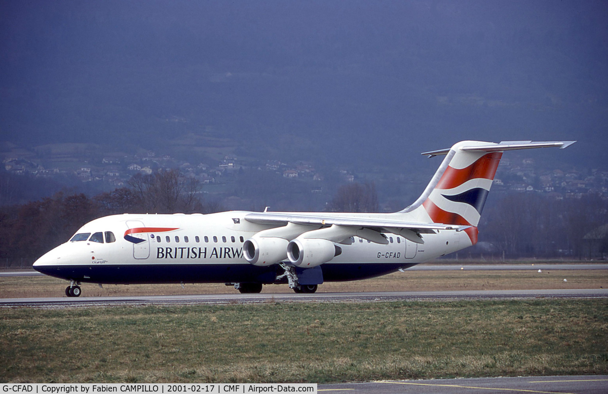 G-CFAD, 2000 British Aerospace Avro 146-RJ100 C/N E3380, British Airways CityFlyer