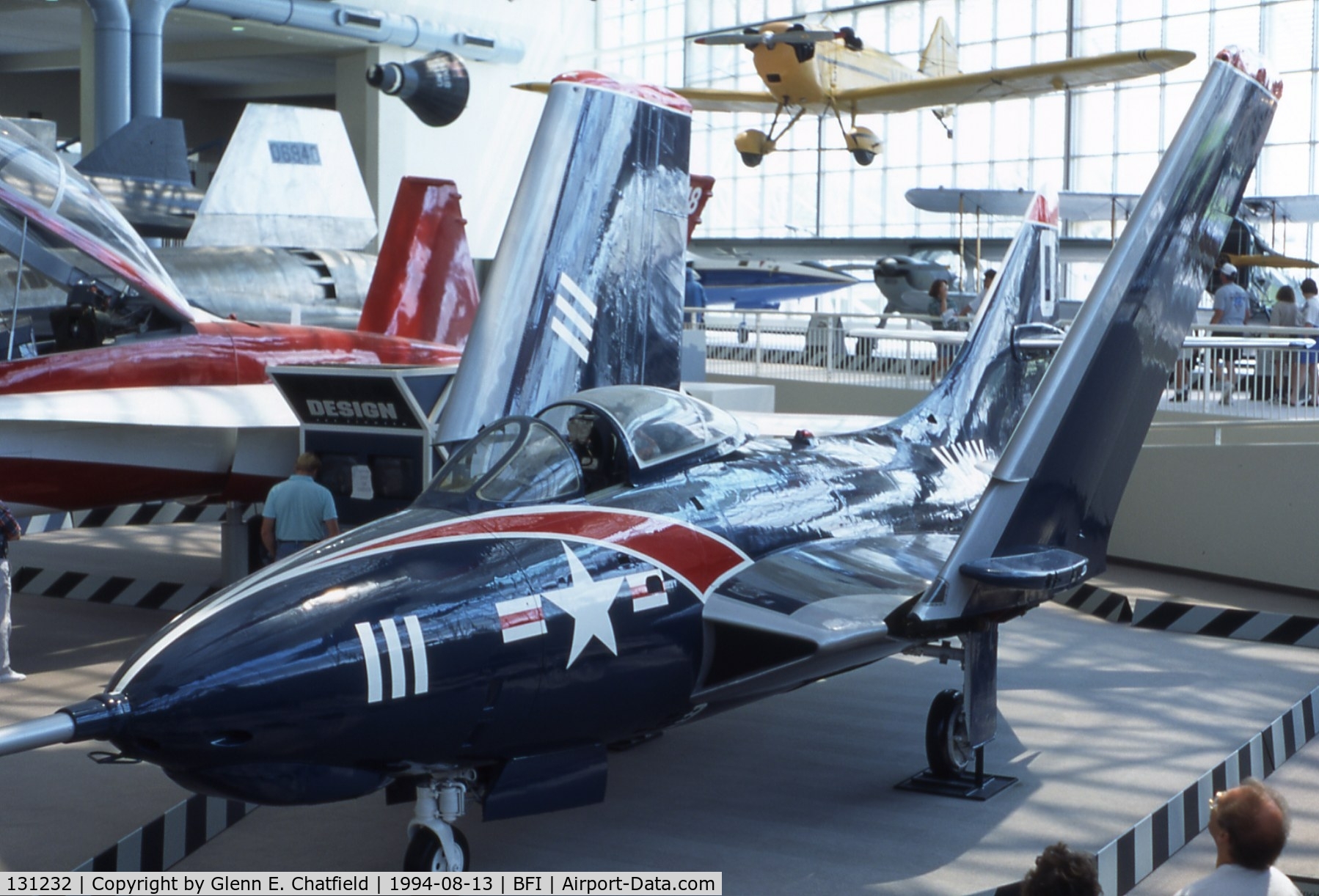 131232, 1954 Grumman F9F-8 (F9-J) Cougar C/N Not found 131232, F9F-8/F-9J at the Boeing Museum of Flight