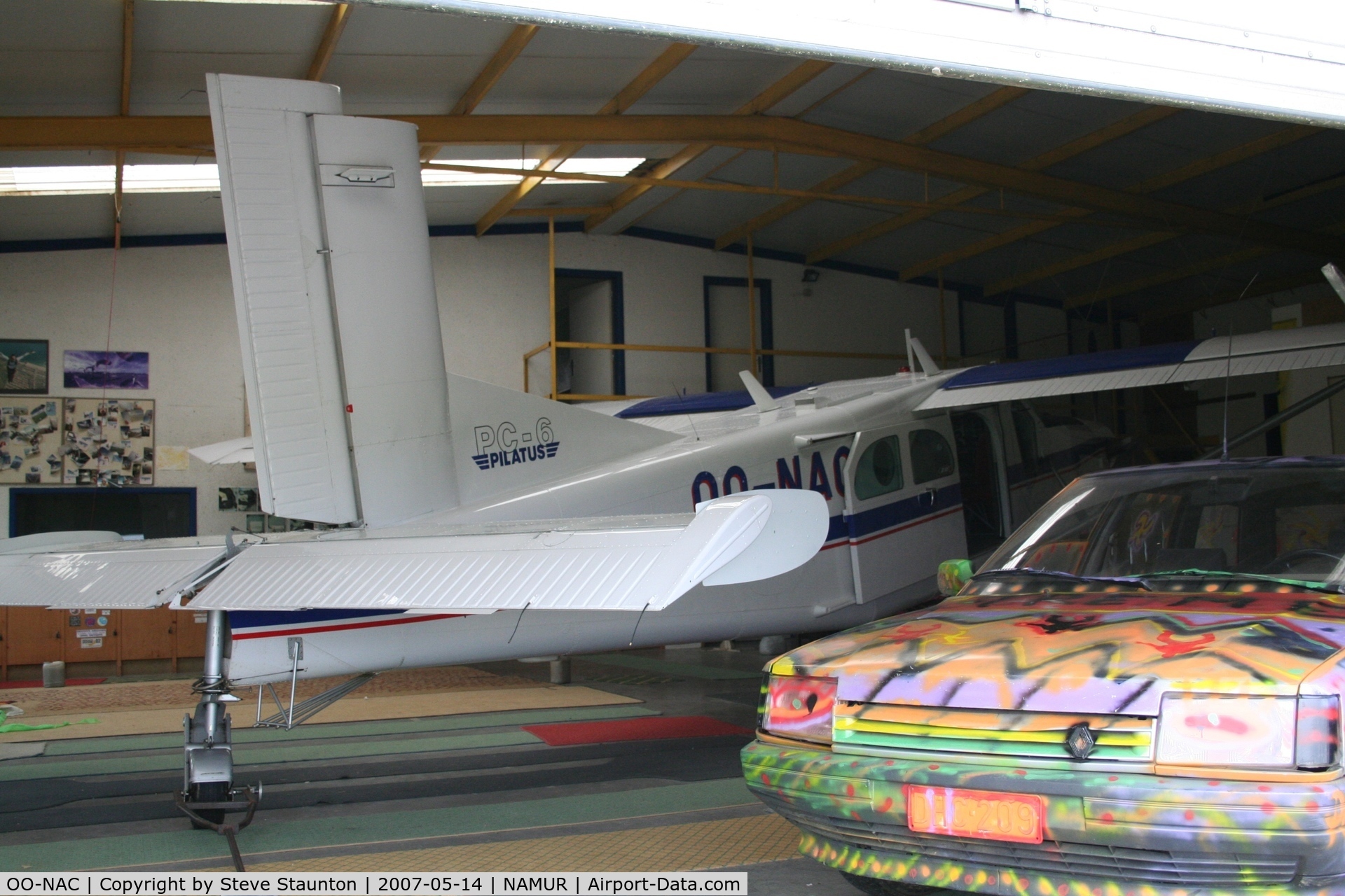 OO-NAC, Pilatus PC-6/B2-H4 Turbo Porter C/N 710, Taken on an Aeroprint tour @ Namur