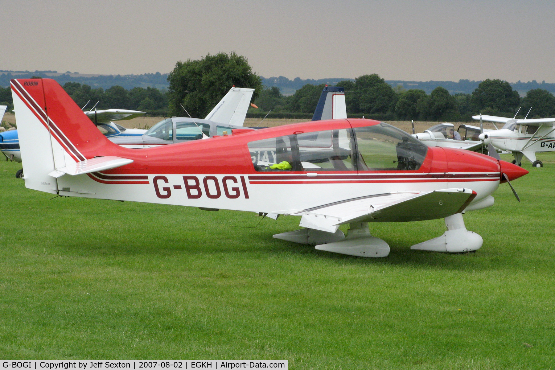 G-BOGI, 1988 Robin DR-400-180 Regent Regent C/N 1821, Flightline at Lashenden/Headcorn
