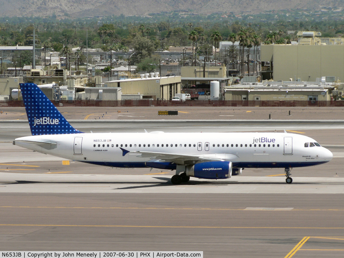 N653JB, 2007 Airbus A320-232 C/N 3039, Fleetname: 