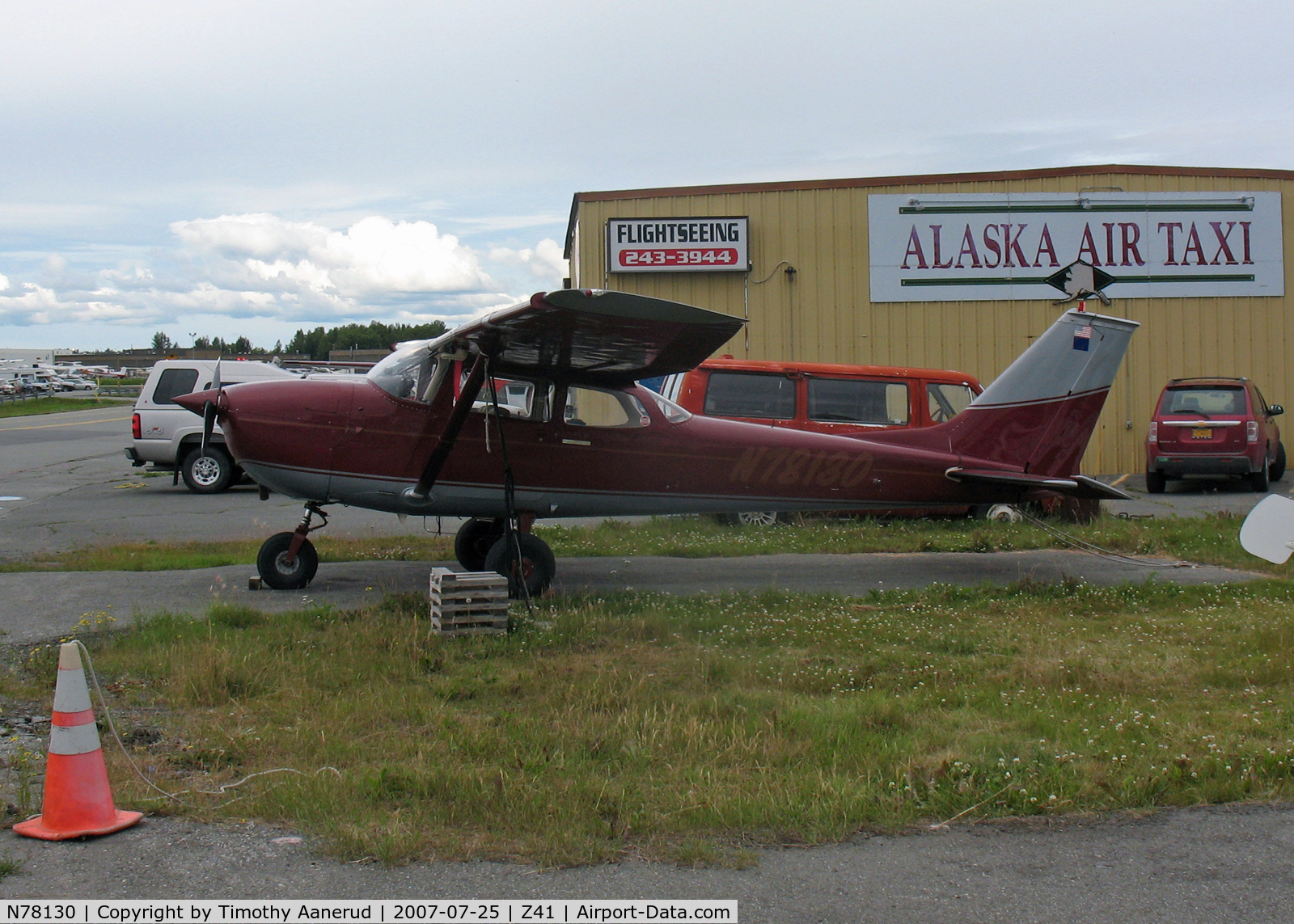 N78130, 1968 Cessna 172K Skyhawk C/N 17257493, Tied down by Lake Hood
