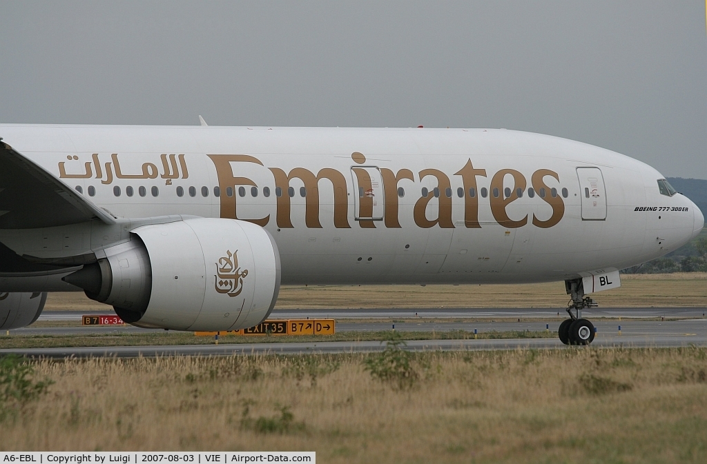 A6-EBL, 2006 Boeing 777-31H/ER C/N 32709, Emirates 777-300ER
