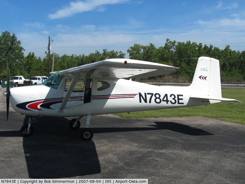 N7843E, 1959 Cessna 150 C/N 17643, Nice straight-tail on the ramp at Hardin Co.