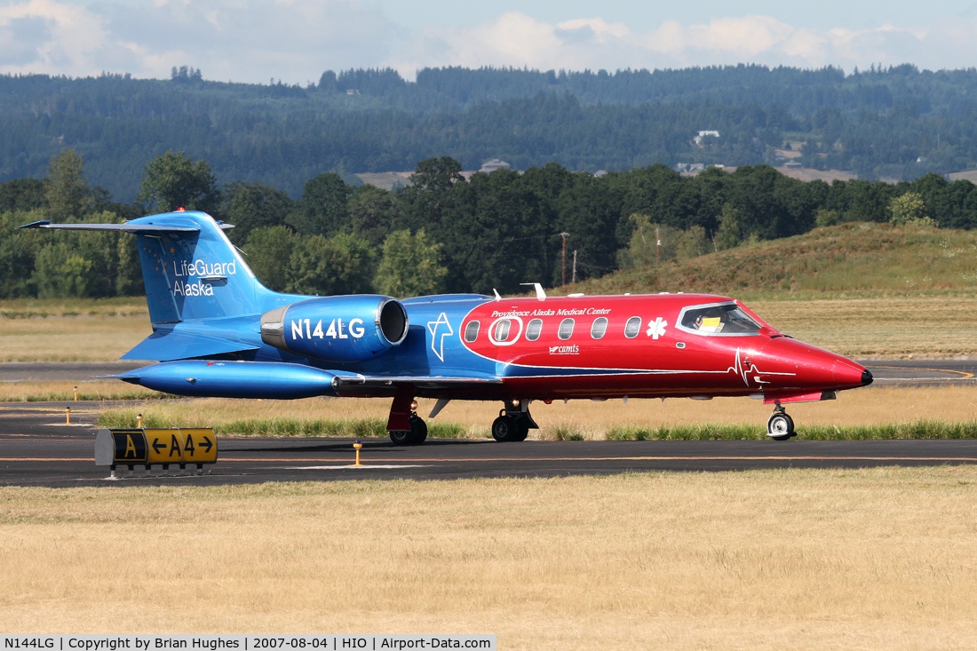 N144LG, 1983 Gates Learjet 35A C/N 500, One of Aero Air's Learjets returning to Alaska from Oregon