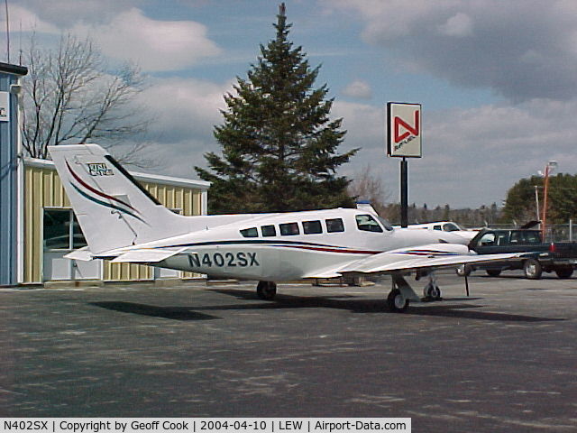 N402SX, Cessna 402C C/N 402C0606, N402SX is one of a small fleet of Cessna 402s operated by Twin Cities out of Lewiston/Auburn Airport in Maine