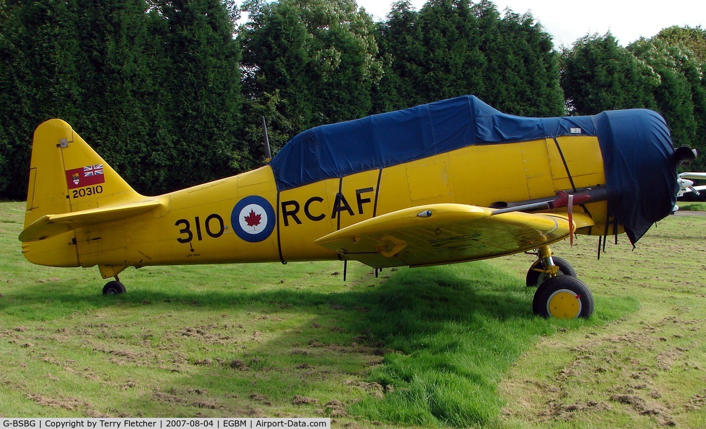 G-BSBG, 1952 Canadian Car & Foundry T-6H Harvard Mk.4 C/N CCF4-483, Wears Canadian Air Force Colours and Marks CAF 20310