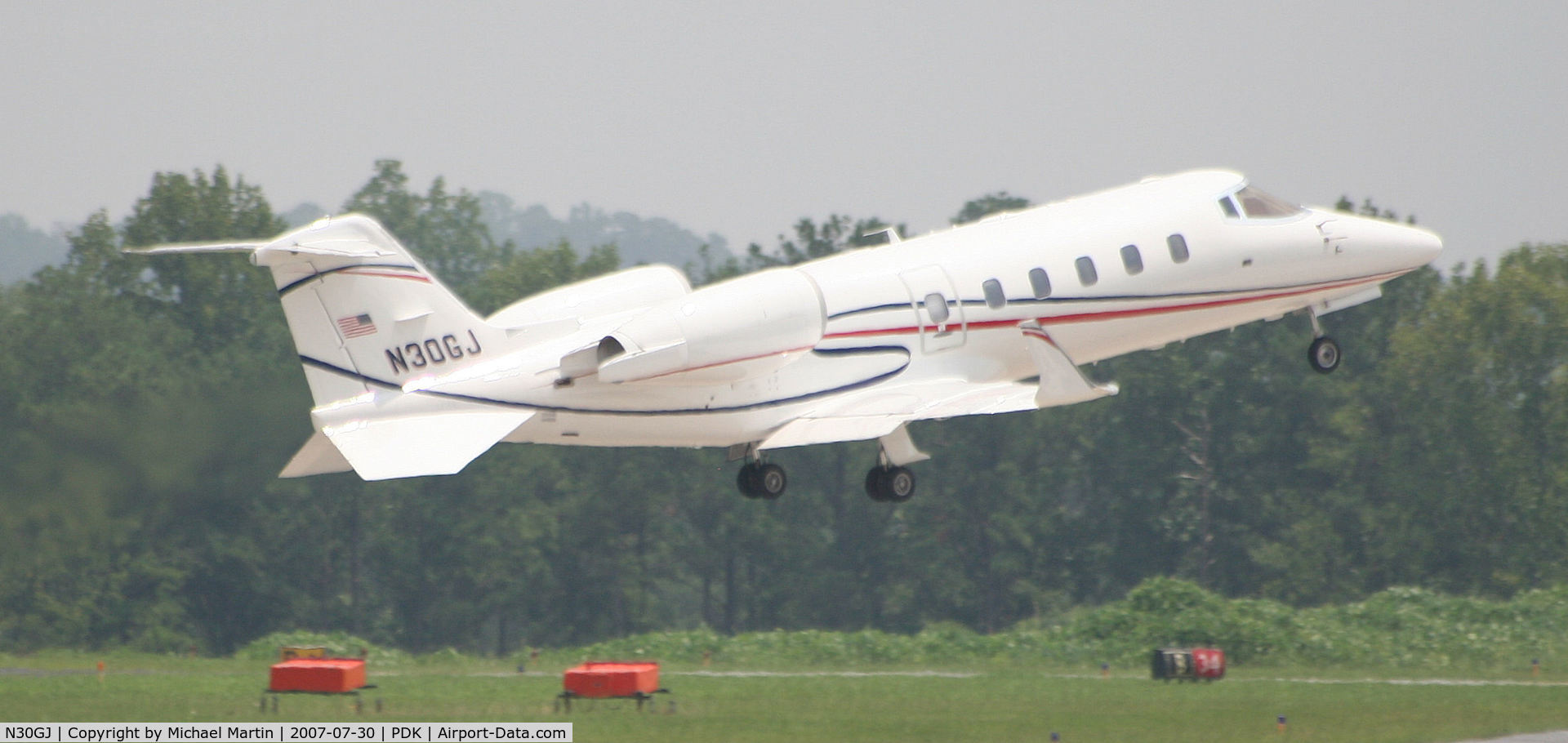 N30GJ, 2012 Learjet 60 C/N 204, Departing PDK enroute to RDG