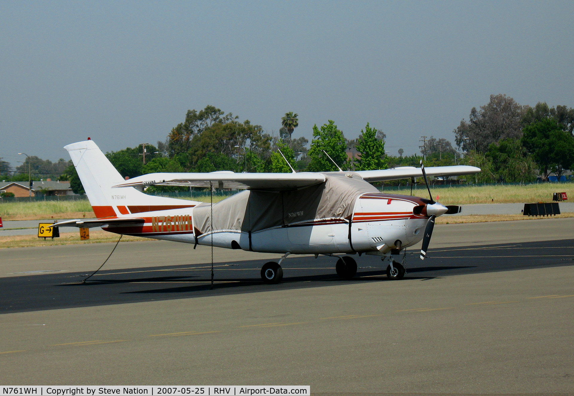 N761WH, 1978 Cessna T210M Turbo Centurion C/N 21062573, Two (2) registrations are better than one (!) on Tri-Wings LLC 1978 Cessna T210M visiting from Reno @ Reid-Hillview airport, CA