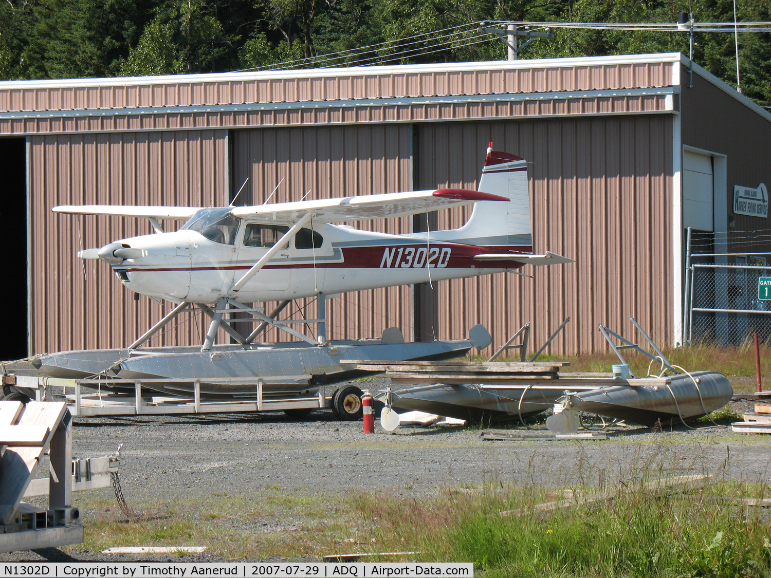 N1302D, 1963 Cessna 180F C/N 18051272, General Aviation area at Kodiak