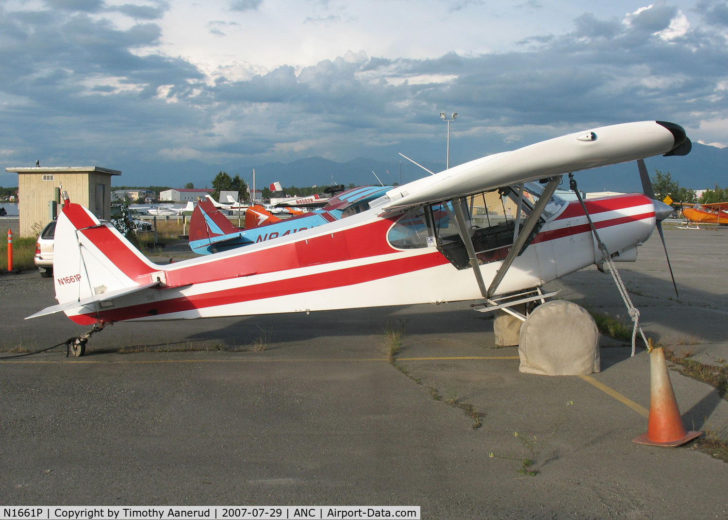 N1661P, 1954 Piper PA-18-150 Super Cub C/N 18-3783, General Aviation Parking area at Anchorage International