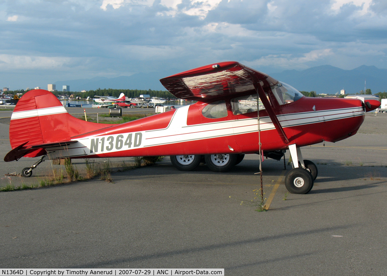 N1364D, 1951 Cessna 170A C/N 19940, General Aviation Parking area at Anchorage International