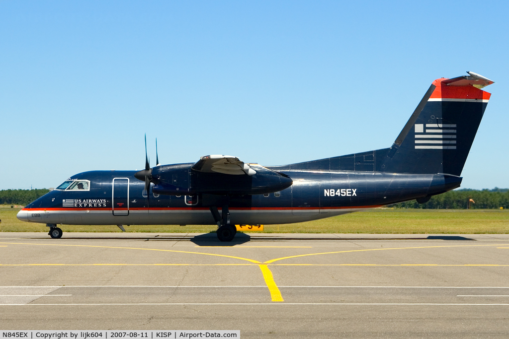 N845EX, 1992 De Havilland Canada DHC-8-102 Dash 8 C/N 344, The ISP-PHL shuttle lives on thanks to the Dash-8