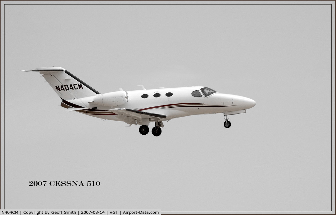 N404CM, 2007 Cessna 510 Citation Mustang C/N 510-0004, North Las Vegas Airport