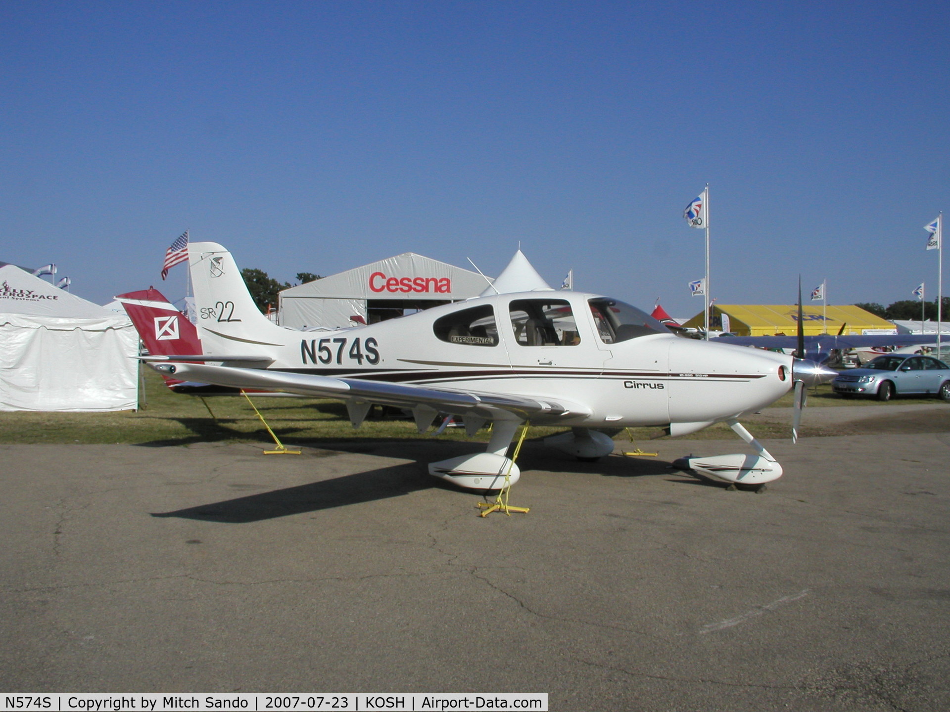 N574S, 2002 Cirrus SR22 C/N 0343, EAA AirVenture 2007.