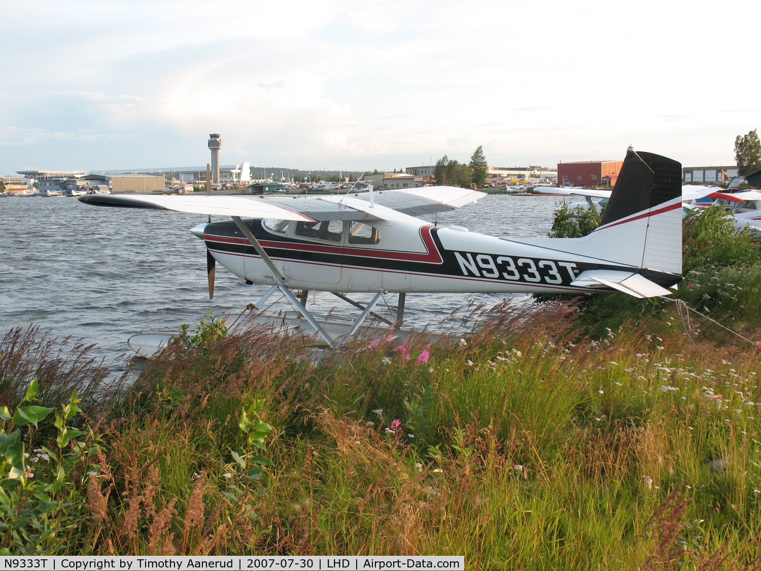 N9333T, 1960 Cessna 180C C/N 50833, Moored at Lake Hood