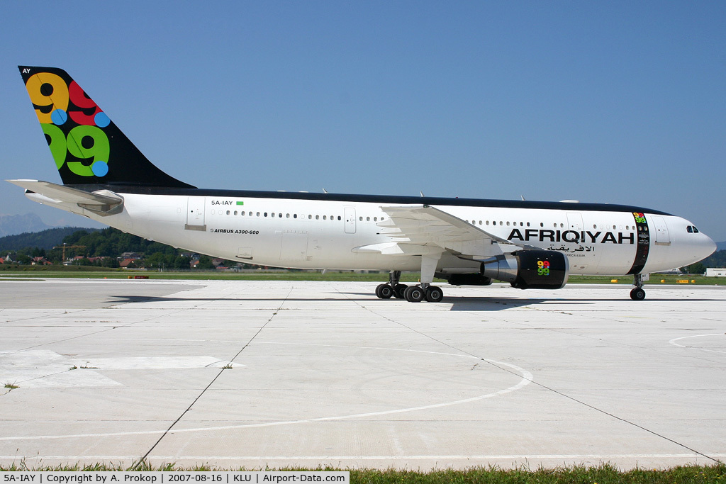 5A-IAY, 1985 Airbus A300B4-620 C/N 354, VIP-flight to KLU