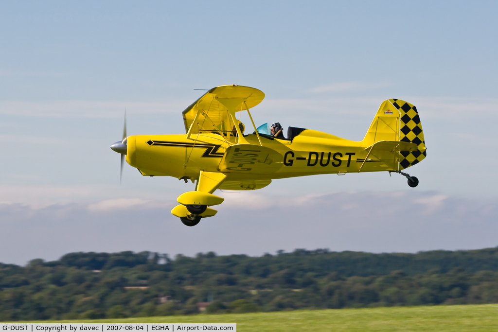 G-DUST, 1983 Stolp SA-300 Starduster Too C/N JP-2, Fly by at Compton Abbas on a rare sunny August day in 2007