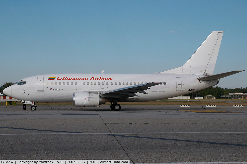 LY-AZW, 1996 Boeing 737-58Q C/N 27629, Lithuanian Airlines Boeing 737-500