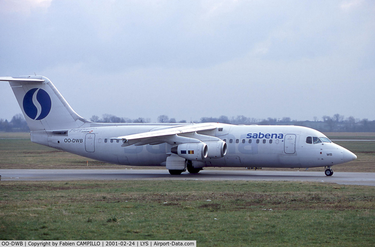 OO-DWB, 1997 British Aerospace Avro 146-RJ100 C/N E3315, Sabena