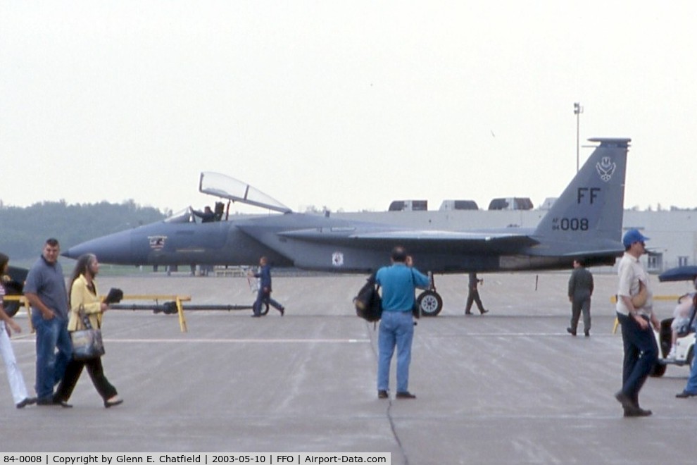 84-0008, 1984 McDonnell Douglas F-15C Eagle C/N 0917/C311, F-15C at the 100th Anniversary of Flight celebration, as rain begins