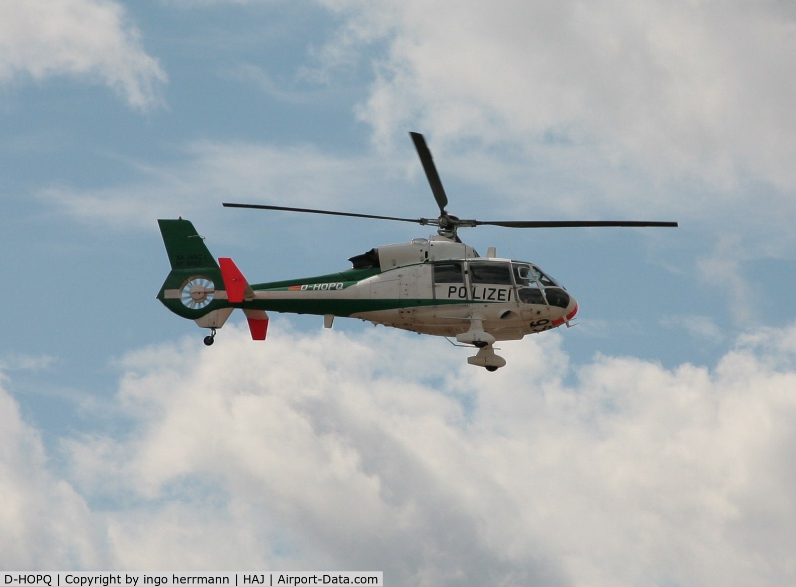 D-HOPQ, Aerospatiale SA-365C Dauphin 2 C/N 5062, German Police Helicopter