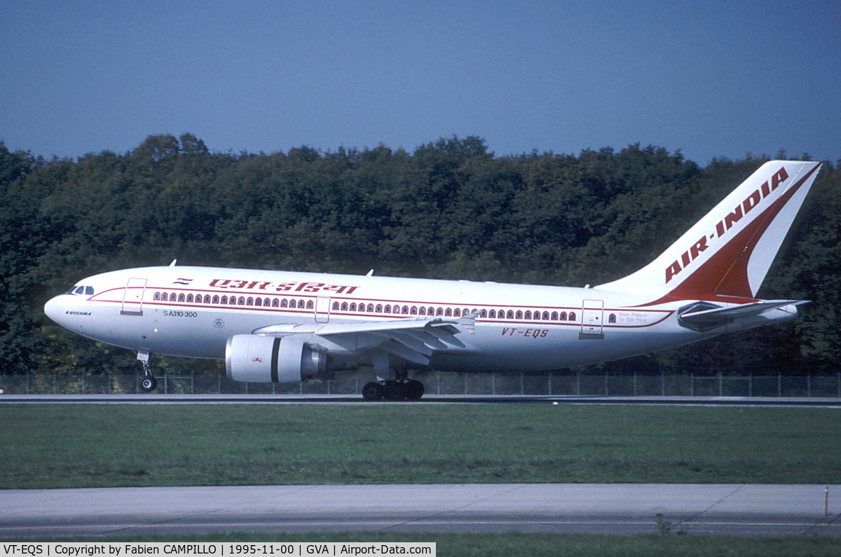 VT-EQS, 1990 Airbus A310-304 C/N 538, Air India