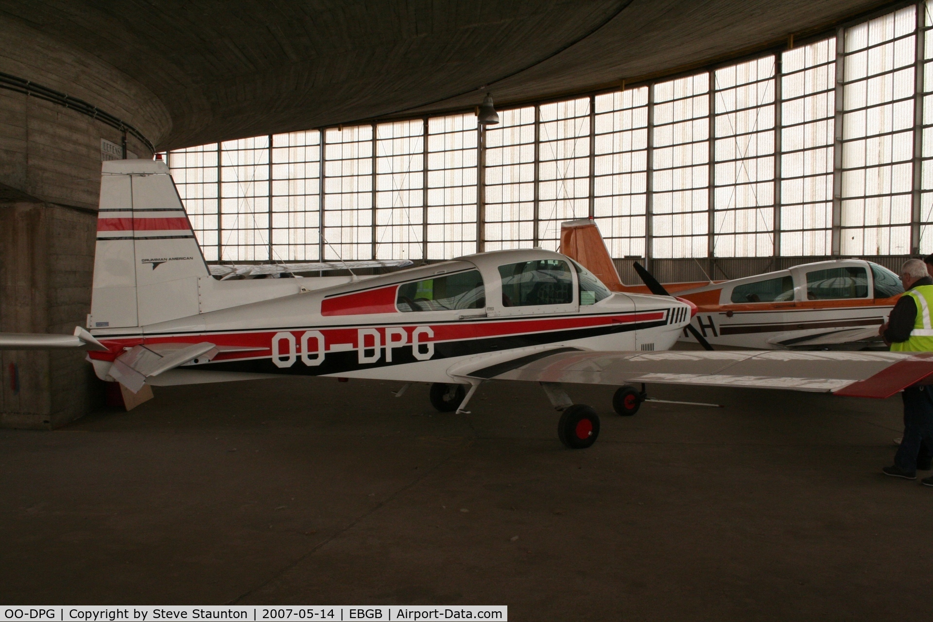 OO-DPG, 1974 Grumman American AA-5 Traveler C/N AA5-0647, Taken on a Aeroprint tour @ Grimbergen