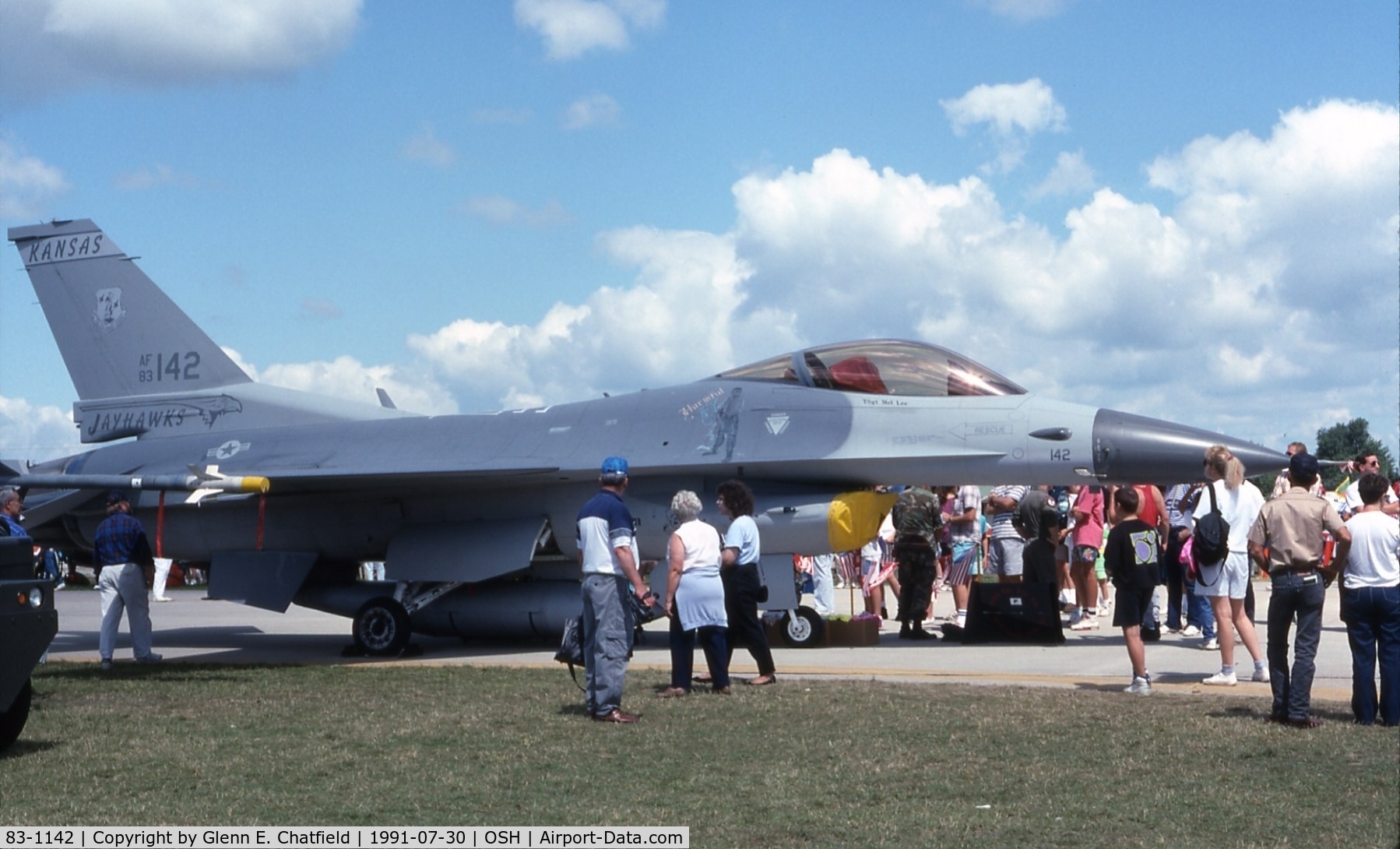 83-1142, 1983 General Dynamics F-16C Fighting Falcon C/N 5C-25, F-16C at the EAA Fly In