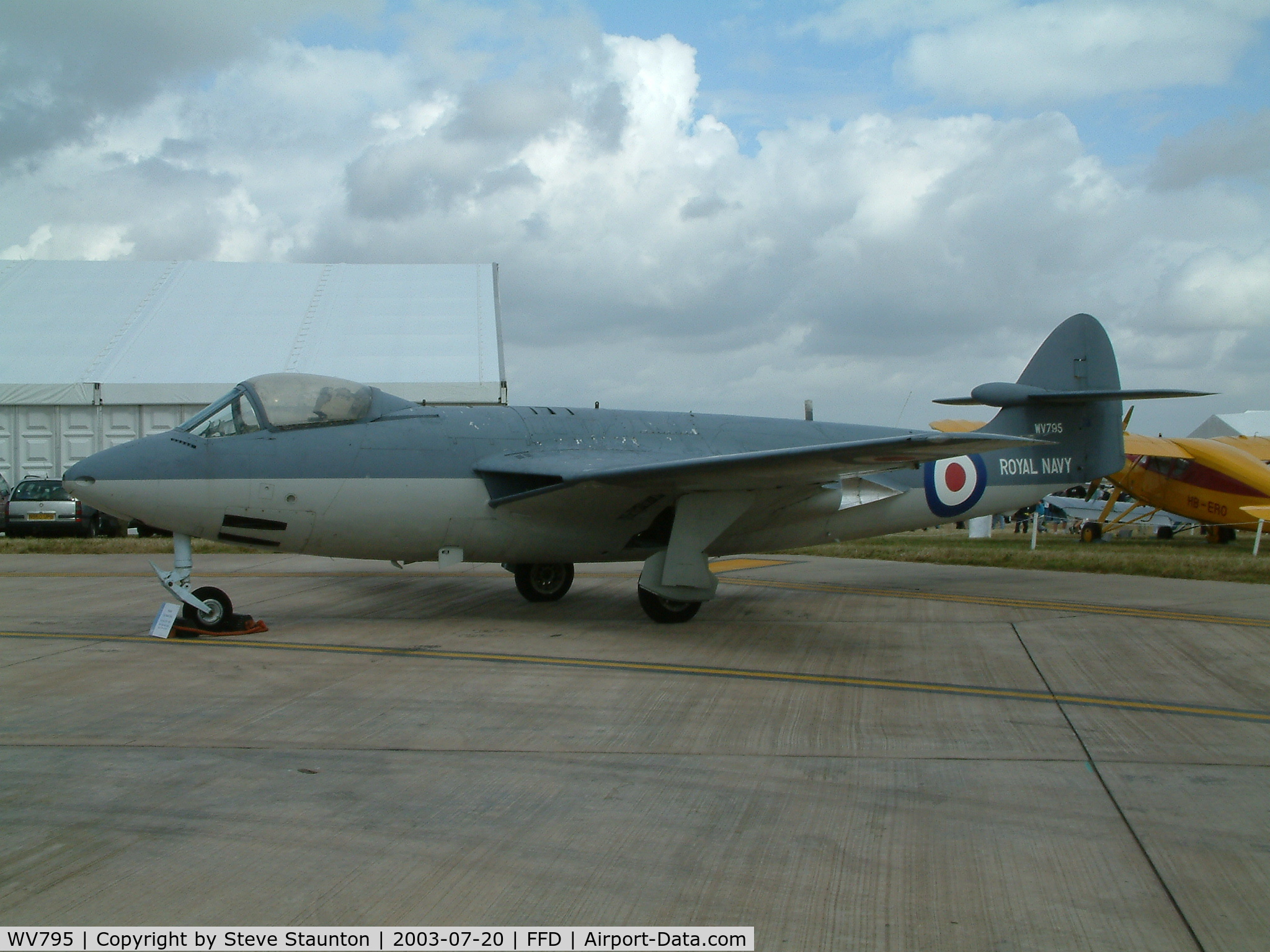 WV795, Hawker Sea Hawk FGA.6 C/N 6056, Royal International Air Tattoo 2003