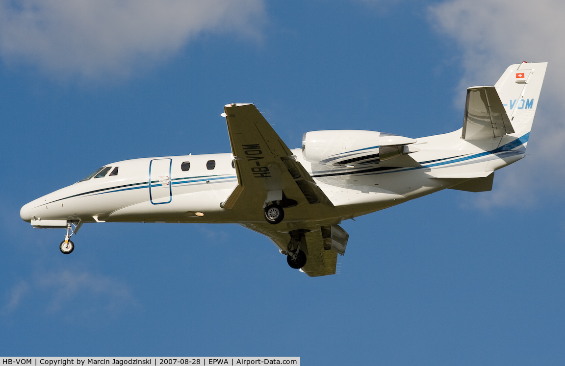 HB-VOM, 2006 Cessna 560XL Citation XLS C/N 560-5642, Taken at EPWA, 28-08-2007