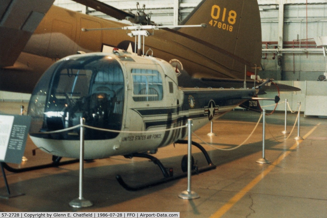 57-2728, 1957 Bell UH-13J Sioux C/N 1575, UH-13J at the National Museum of the U.S. Air Force