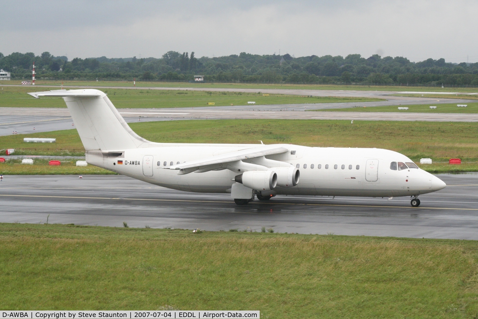 D-AWBA, 1989 British Aerospace BAe.146-300 C/N E3134, Taken at Dusseldorf July 2007