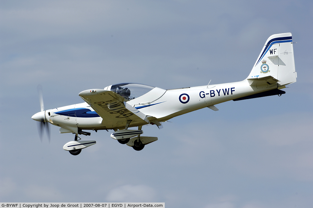 G-BYWF, 2000 Grob G-115E Tutor T1 C/N 82141/E, in use with Tutor Squadron of the Central Flying School of the RAF.